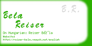 bela reiser business card